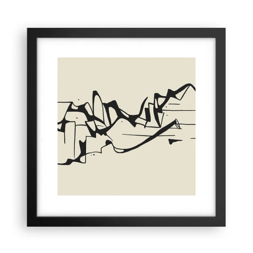 Poster in einem schwarzem Rahmen - Vielleicht eine Landschaft - 30x30 cm