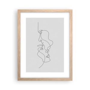 Poster in einem Rahmen aus heller Eiche - Die Hitze bitterer Begierden - 30x40 cm