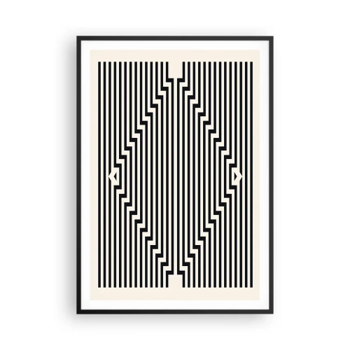 Poster in einem schwarzem Rahmen - Geometrische Illusion - 70x100 cm