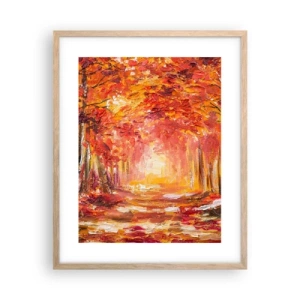 Poster in einem Rahmen aus heller Eiche - Kupferwald - 40x50 cm