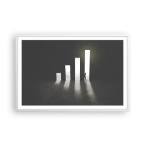 Poster in einem weißen Rahmen - Erfolg – ​​Impression - 91x61 cm