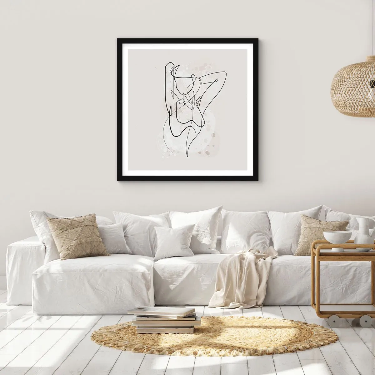 Poster in einem schwarzem Rahmen - Die Kunst der Verführung - 50x50 cm