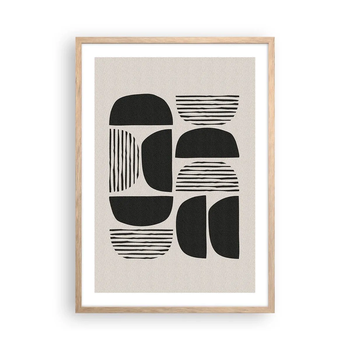 Poster in einem Rahmen aus heller Eiche - Halbherzige Deals - 50x70 cm