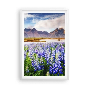 Poster in einem weißen Rahmen - Kraft und Strenge neben Sanftmut - 61x91 cm