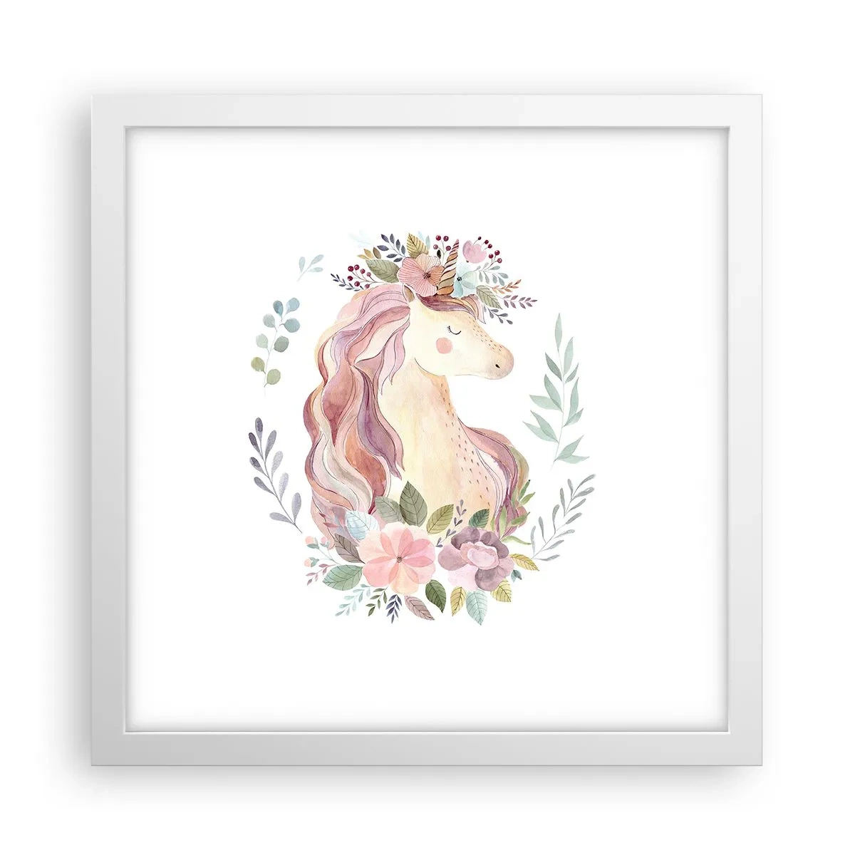 Poster in einem weißen Rahmen - Eine Einladung in die Welt der Märchen - 30x30 cm