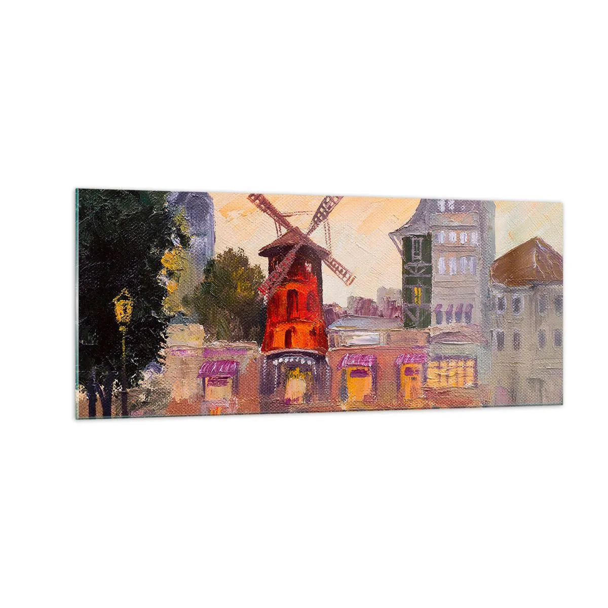 Glasbild - Bild auf glas - Pariser Ikonen – Moulin Rouge - 100x40 cm
