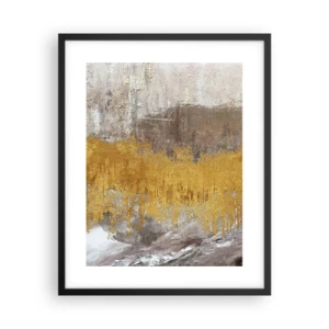 Poster in einem schwarzem Rahmen - Goldene Explosion - 40x50 cm