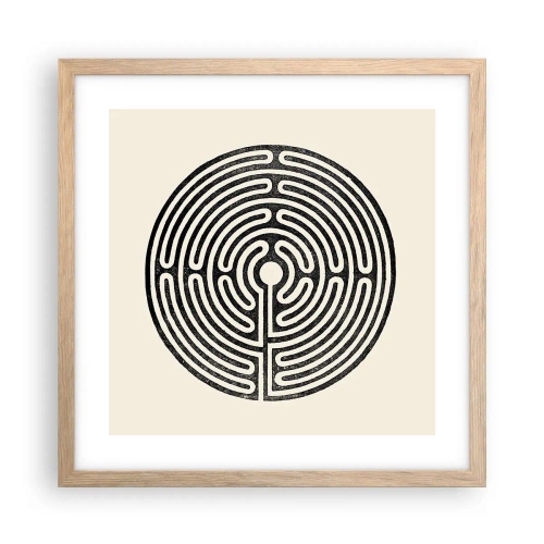 Poster in einem Rahmen aus heller Eiche - Geheimnisvolle Ordnung - 40x40 cm