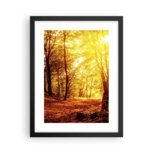 Poster in einem schwarzem Rahmen - Auf die goldene Lichtung - 30x40 cm