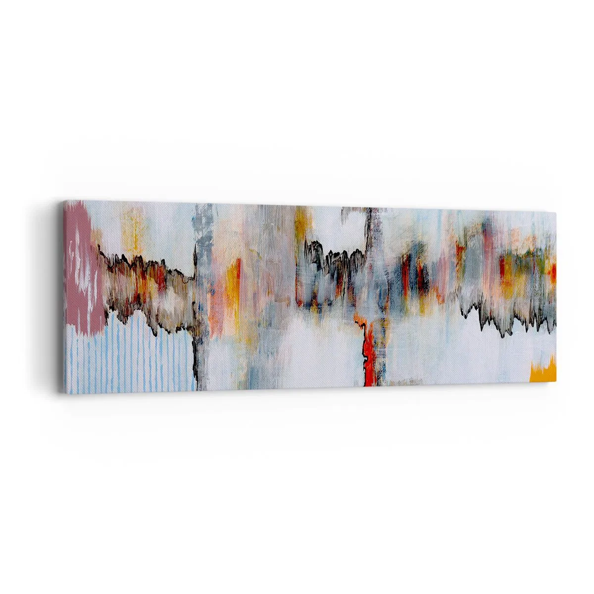 Bild auf Leinwand - Leinwandbild - Ein Stock auf dem Wasser - 90x30 cm