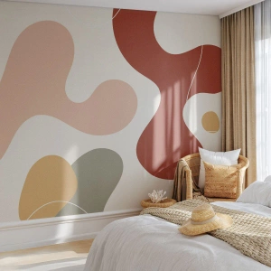 Selbstklebende Fototapete Deluxe Sticker - Kringel oder Schnörkel? - Abstraktion, Stück, Vorstellung - 350x256 cm