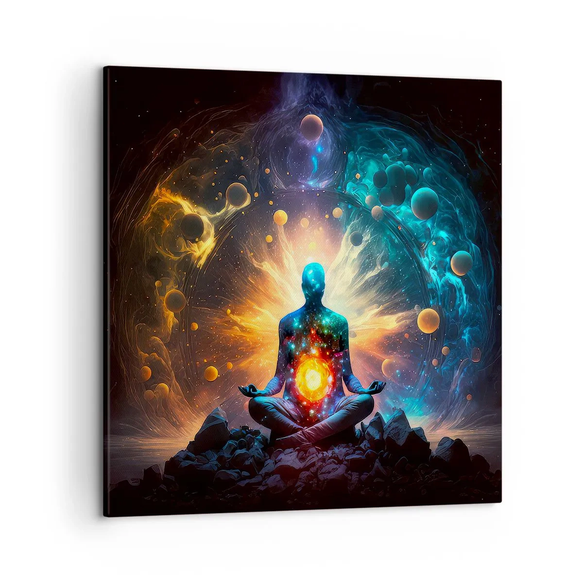 Bild auf Leinwand - Leinwandbild - Kosmischer Frieden - 50x50 cm