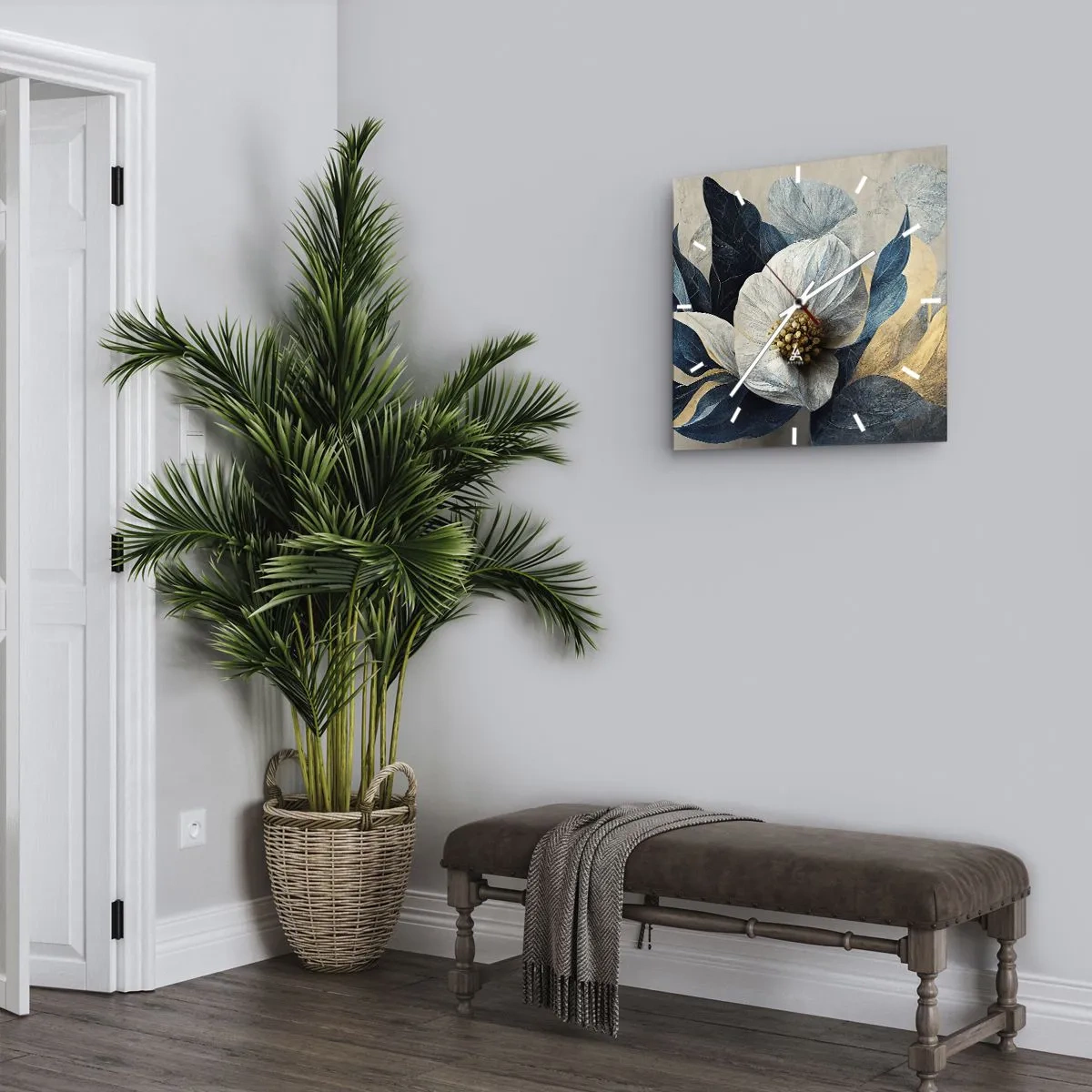 Wanduhr - Glasuhr - Er hat ein Herz aus Gold - 30x30 cm