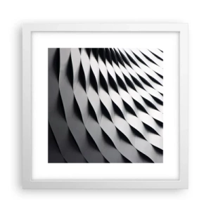 Poster in einem weißen Rahmen - Auf der Oberfläche der Wellen - 30x30 cm