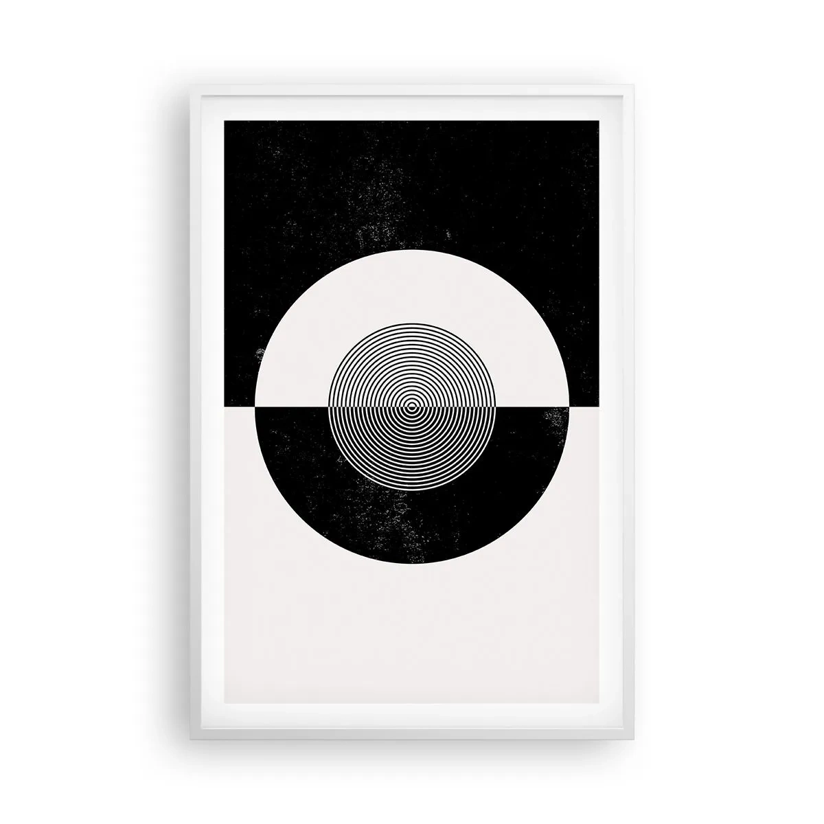 Poster in einem weißen Rahmen - Harmonie in Schwarz und Weiß - 61x91 cm