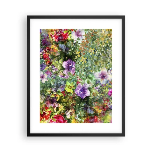 Poster in einem schwarzem Rahmen - In Blumen für das Verderben - 40x50 cm
