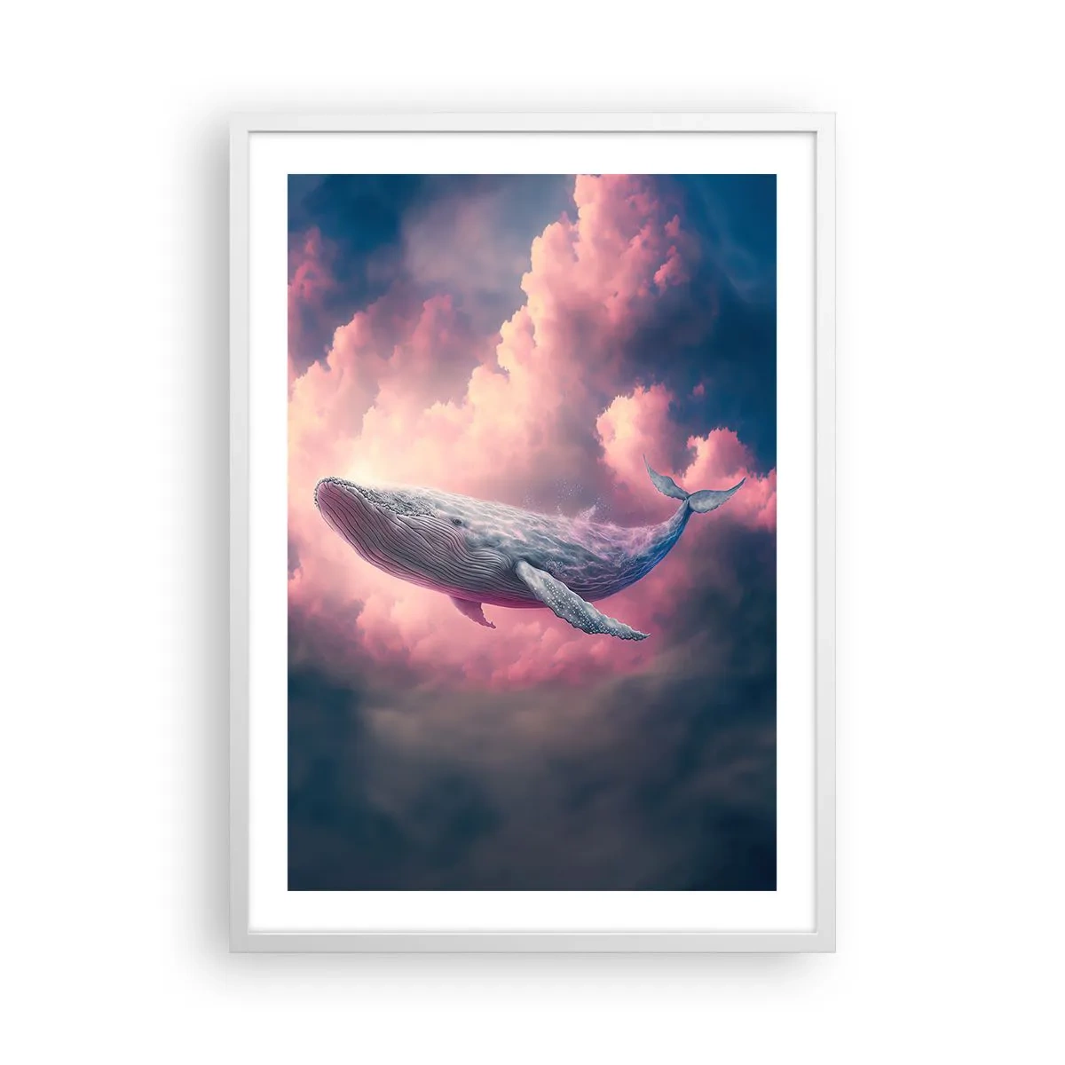 Poster in einem weißen Rahmen - Reibe deine Augen - 50x70 cm