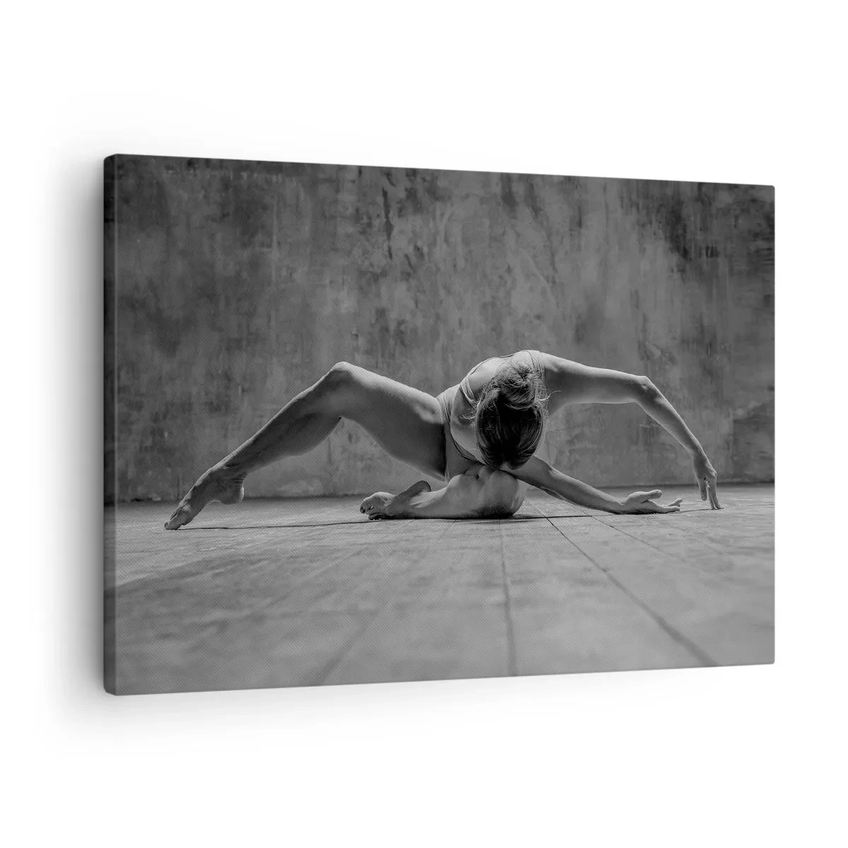Bild auf Leinwand - Leinwandbild - Eine Tänzerin in künstlerischer Pose - 70x50cm - Symmetrie gefunden - Moderne Wanddekoration für Wohnzimmer und Schlafzimmer ARTTOR