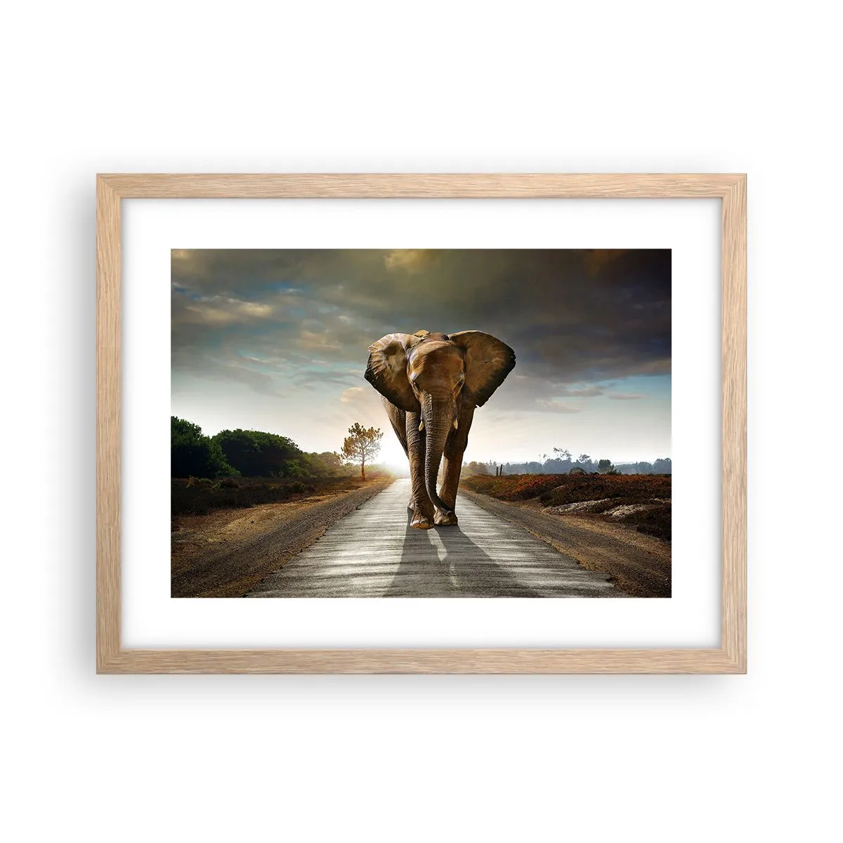 Poster in einem Rahmen aus heller Eiche - Und schon gar nicht in einem Porzellanlager - 40x30 cm