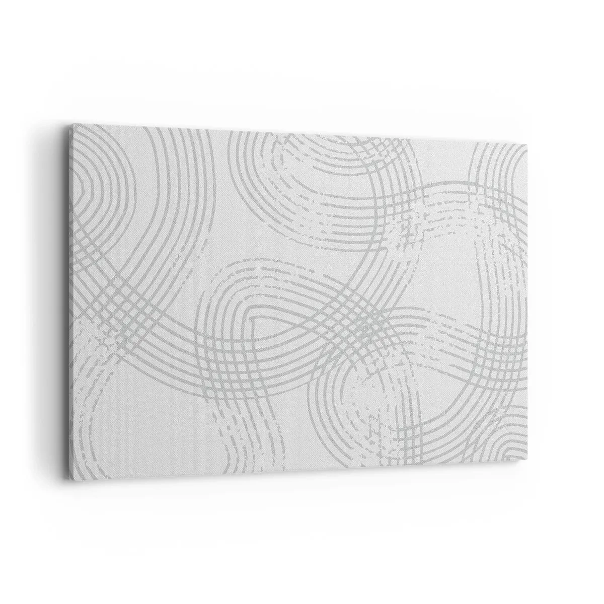 Bild auf Leinwand - Leinwandbild - Ein subtiles Muster mit verwobenen Linien in hellen Farbtönen - 120x80cm - Es gibt keinen einfachen Weg - Moderne Wanddekoration für Wohnzimmer und Schlafzimmer ARTTOR