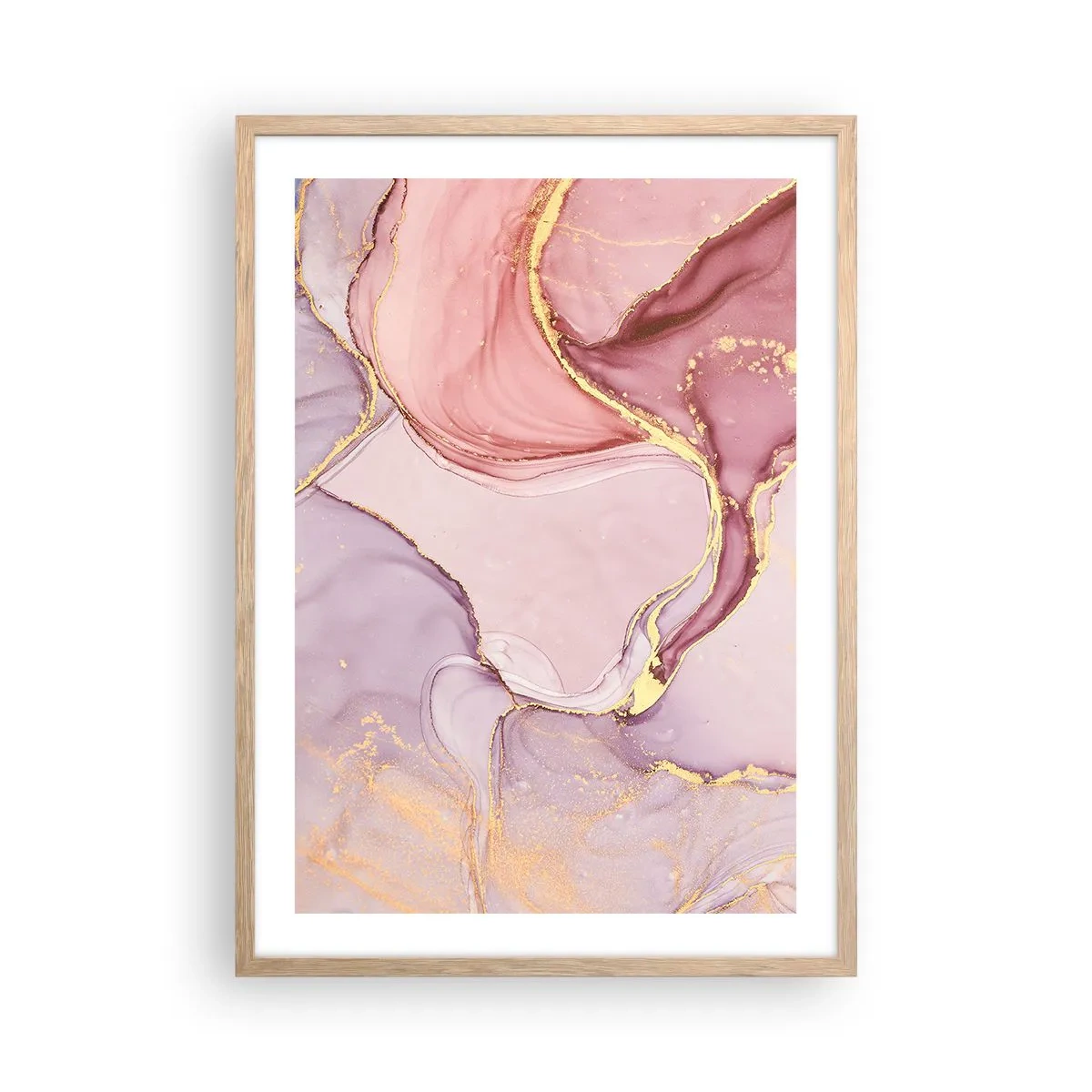 Poster in einem Rahmen aus heller Eiche - Eine Liebkosung der Farben - 50x70 cm