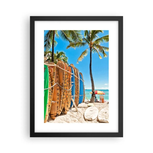 Poster in einem schwarzem Rahmen - Sonniger Spaß - 30x40 cm