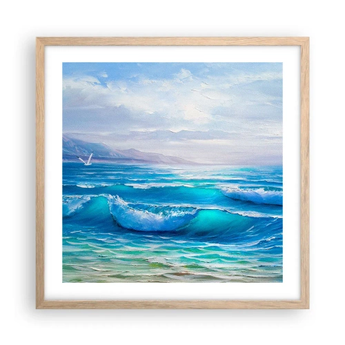 Poster in einem Rahmen aus heller Eiche - Es bringt Erleichterung - 50x50 cm