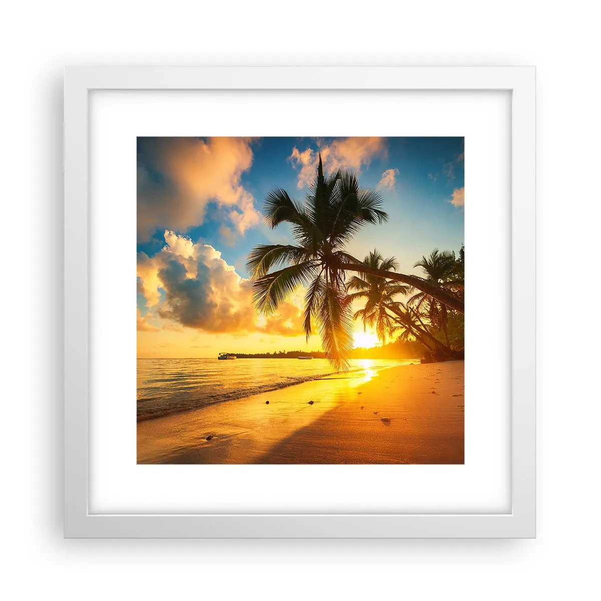 Poster in einem weißen Rahmen - Karibischer Traum - 30x30 cm
