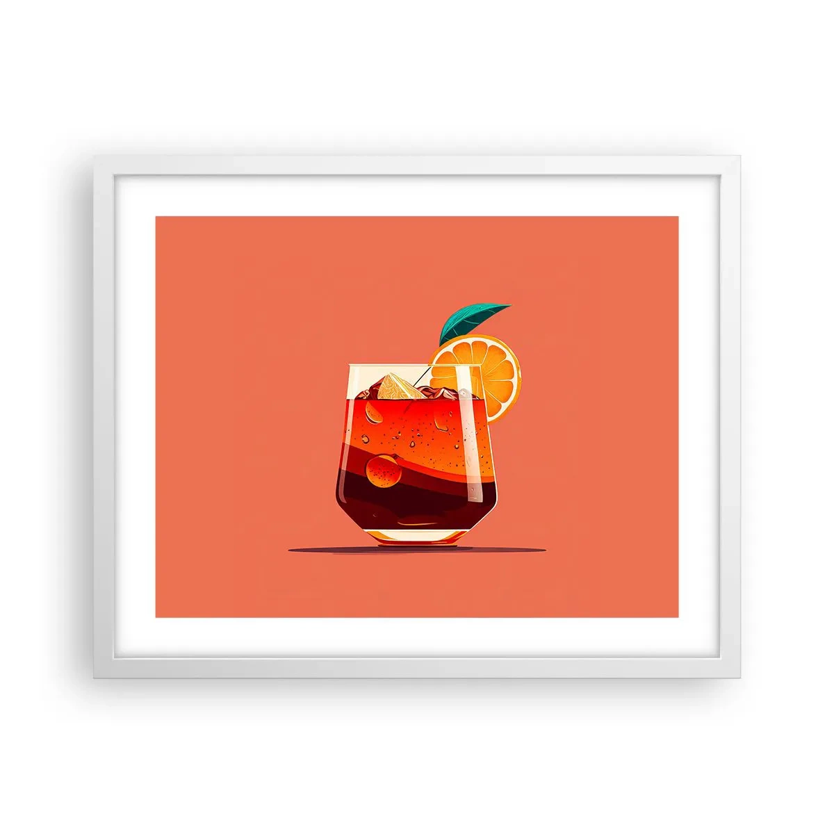 Poster in einem weißen Rahmen - Sommerliche Erfrischung - 50x40 cm