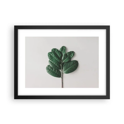 Poster in einem schwarzem Rahmen - Eine Zeichnung purer Natur - 40x30 cm