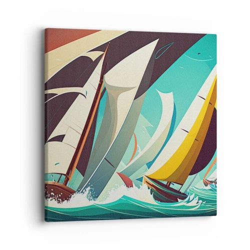 Bild auf Leinwand - Leinwandbild - Viel Glück mit den Elementen - 40x40 cm