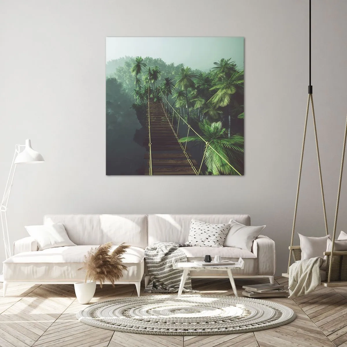 Bild auf Leinwand - Leinwandbild - Über der Brandung des Grüns - 50x50 cm