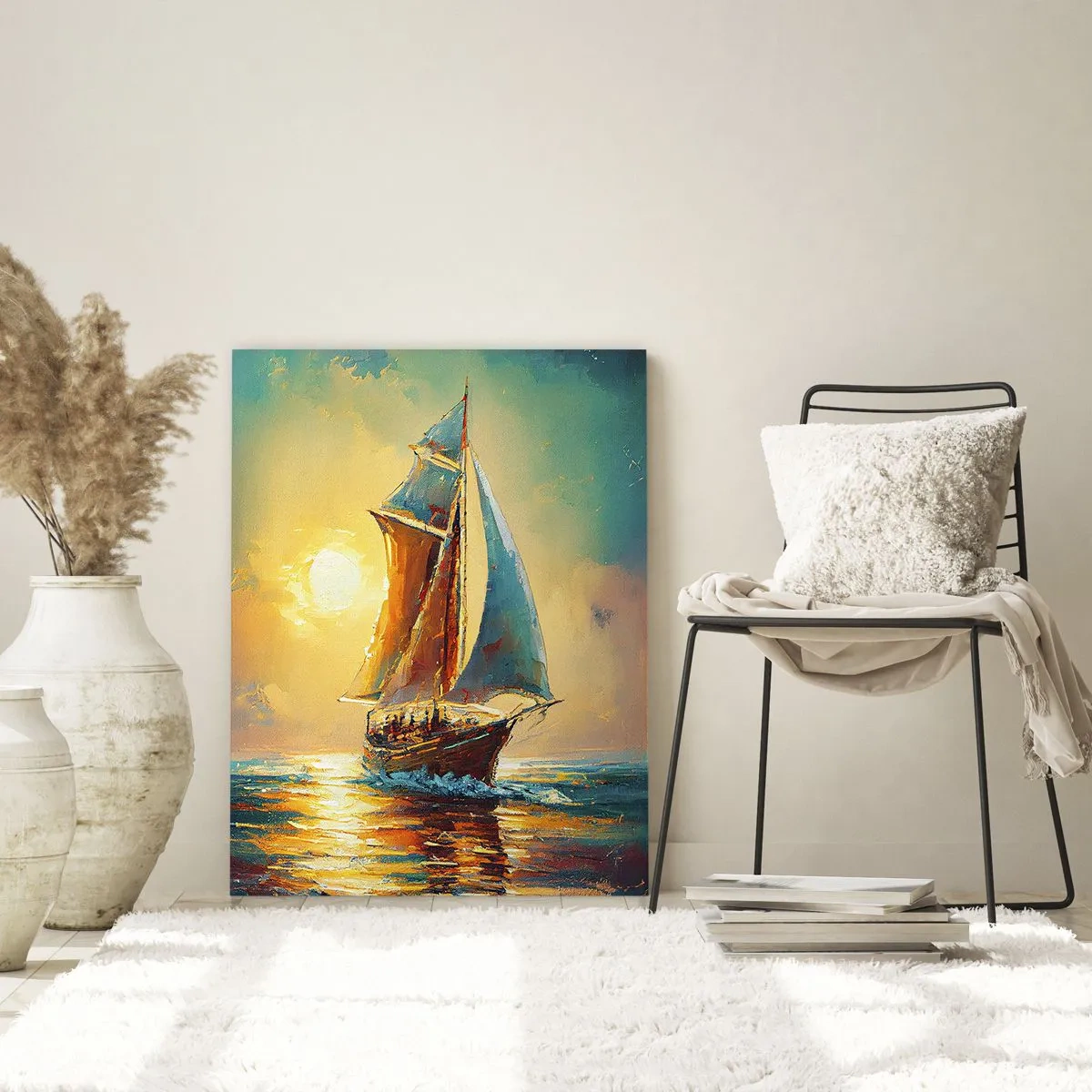 Glasbild - Bild auf glas - Unter vollem Segel - 80x120 cm