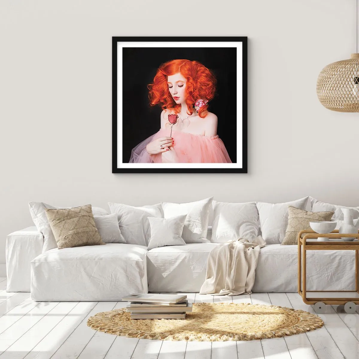 Poster in einem schwarzem Rahmen - Im barocken Stil - 40x40 cm