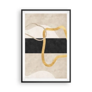 Poster in einem schwarzem Rahmen - Schleifenformen - 61x91 cm