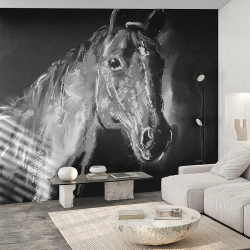 Selbstklebende Fototapete Deluxe Sticker - Das Leuchten einer edlen Seele - Tiere, Pferd, Stute - 350x256 cm