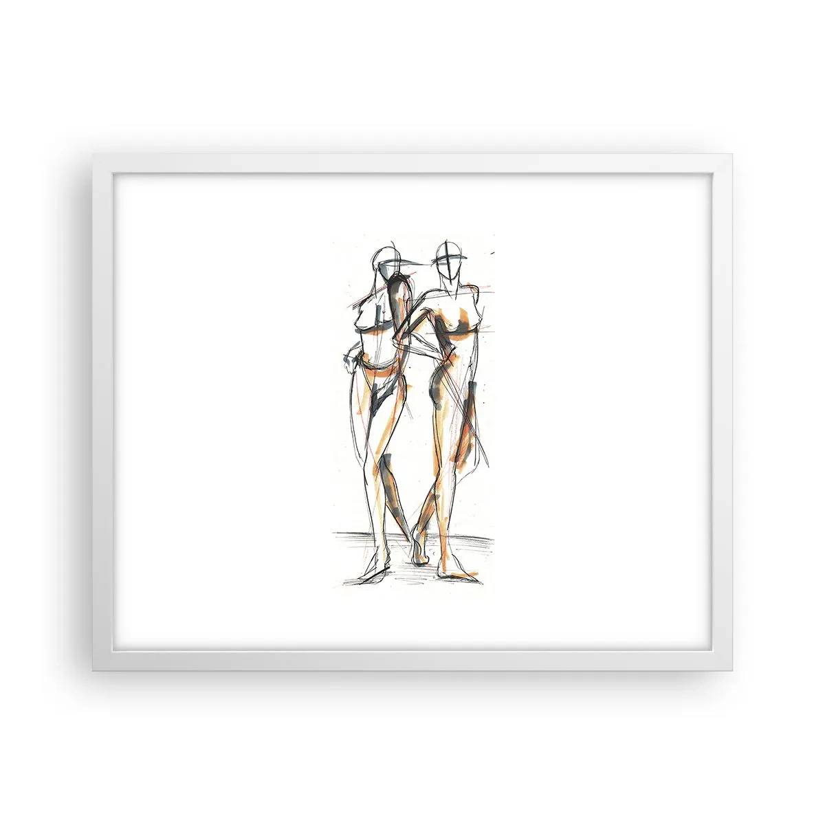 Poster in einem weißen Rahmen - Studie der Gnade - 50x40 cm