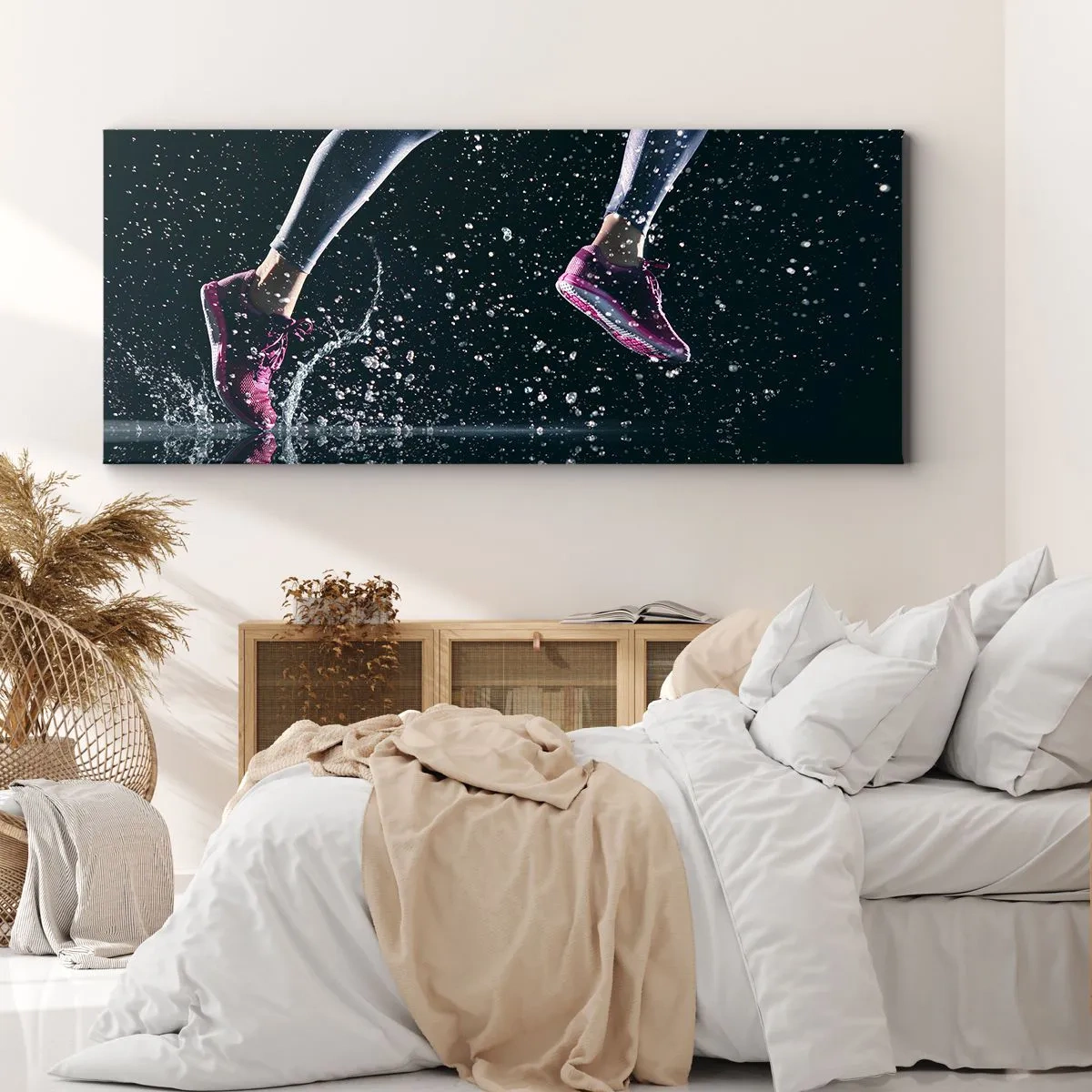 Bild auf Leinwand - Leinwandbild - Wie viel Kraft in den Beinen - 90x30 cm