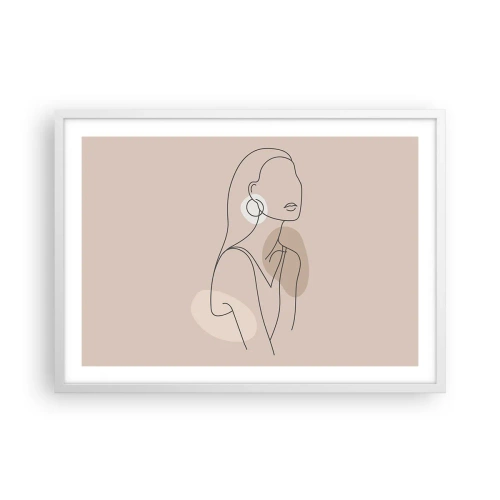 Poster in einem weißen Rahmen - Mädchenhafte Ikone - 70x50 cm