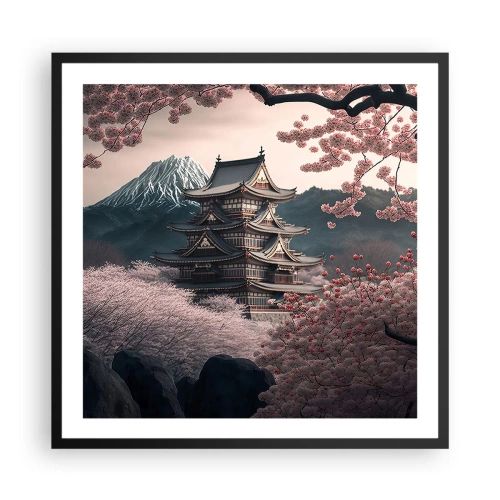 Poster in einem schwarzem Rahmen - Land der Kirschblüten - 60x60 cm