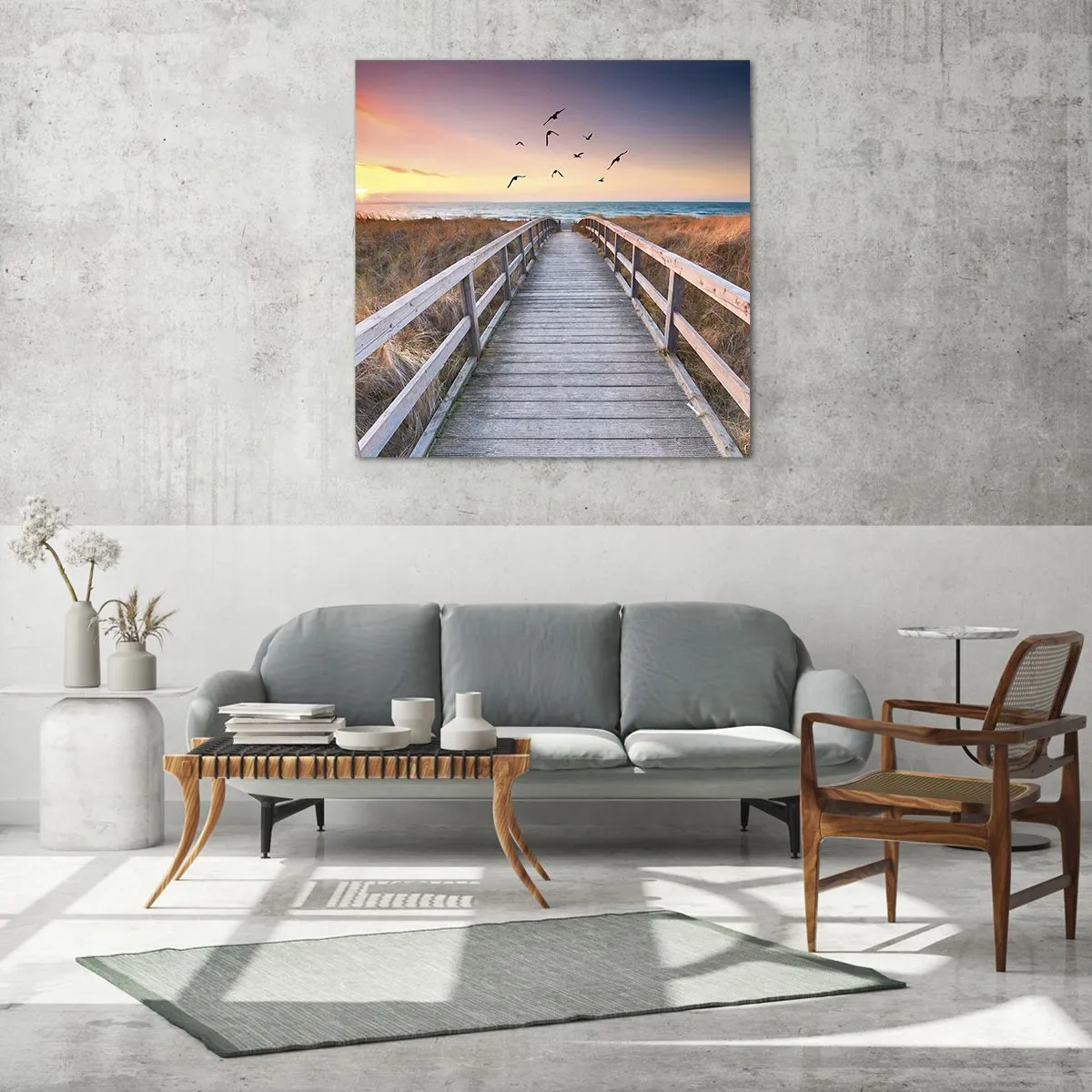 Glasbild - Bild auf glas - Der Raum für Auffliegen - 50x50 cm