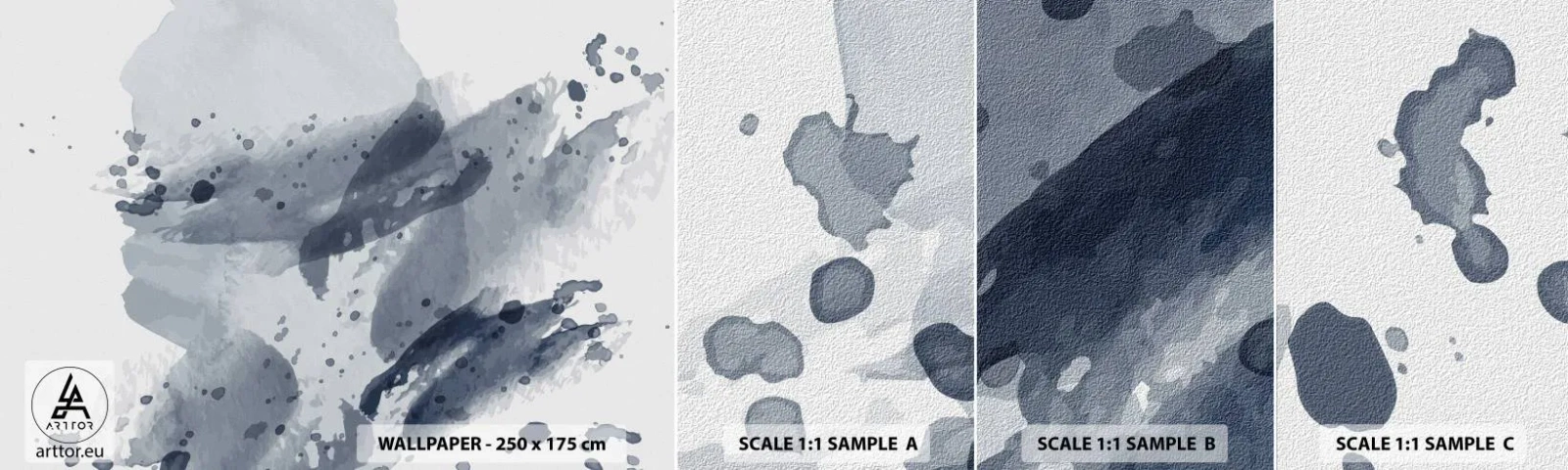 Fototapeten Muster Selbstklebend Deluxe Sticker - Eine Studie über die Natur des Wassers - Abstraktion, Stück, Modernes Muster - 100x30 cm