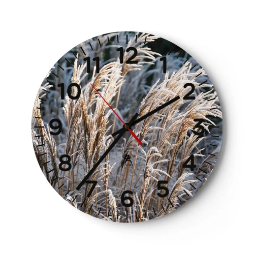 Wanduhr - Glasuhr - Gekleidet mit Frost - 40x40 cm