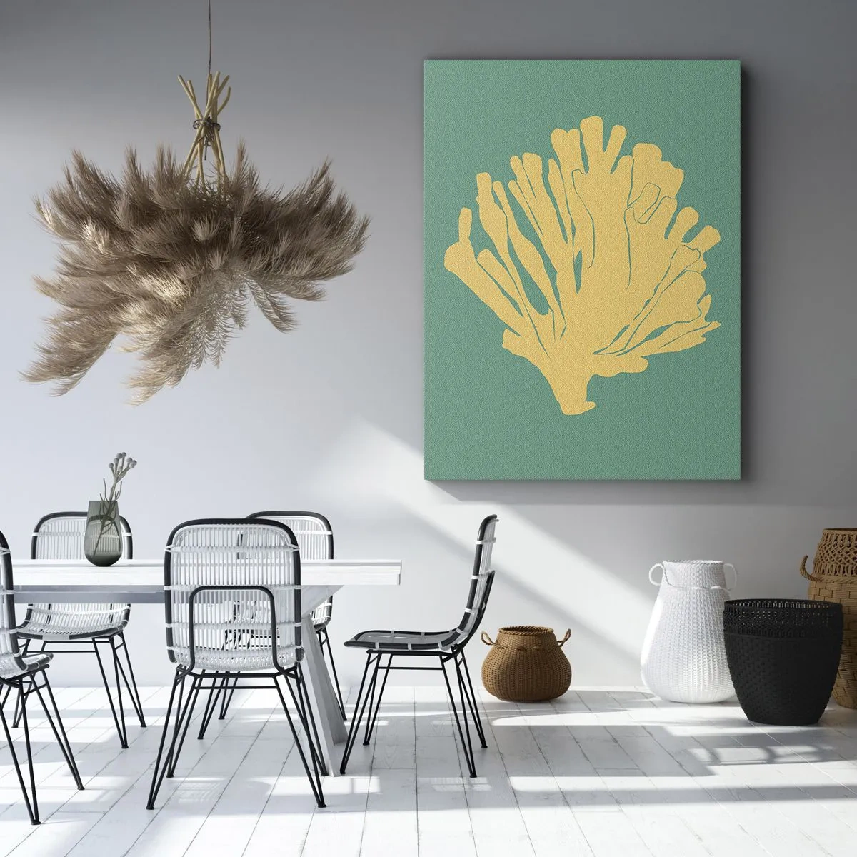 Bild auf Leinwand - Leinwandbild - Unterwasserwaldbusch - 80x120 cm