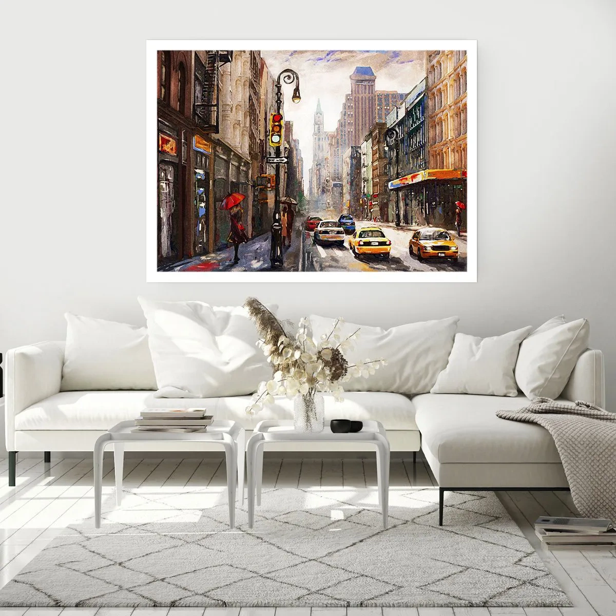 Poster - New York - auch im Regen bunt - 40x30 cm