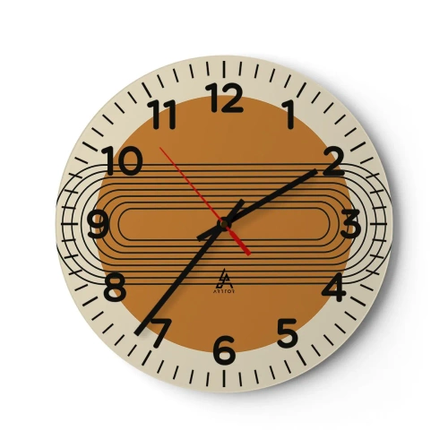 Wanduhr - Glasuhr - Perfekter Plan - 40x40 cm