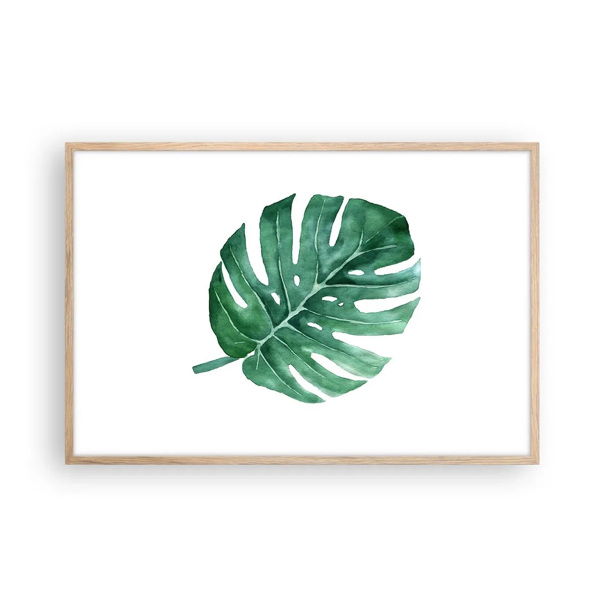 Poster in einem Rahmen aus heller Eiche - Grünes Konzept - 91x61 cm