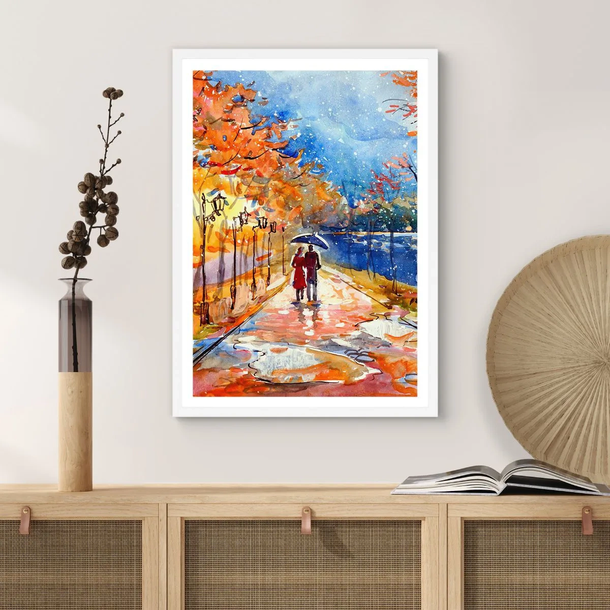 Poster in einem weißen Rahmen - Gemeinsam bis an die Grenze der Zeit - 50x70 cm