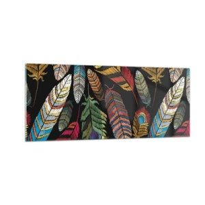 Glasbild - Bild auf glas - Der Vogelkarneval - 100x40 cm