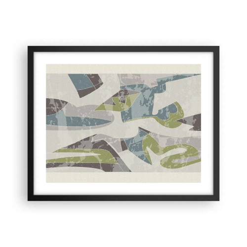 Poster in einem schwarzem Rahmen - Komposition hinter dem Glas - 50x40 cm